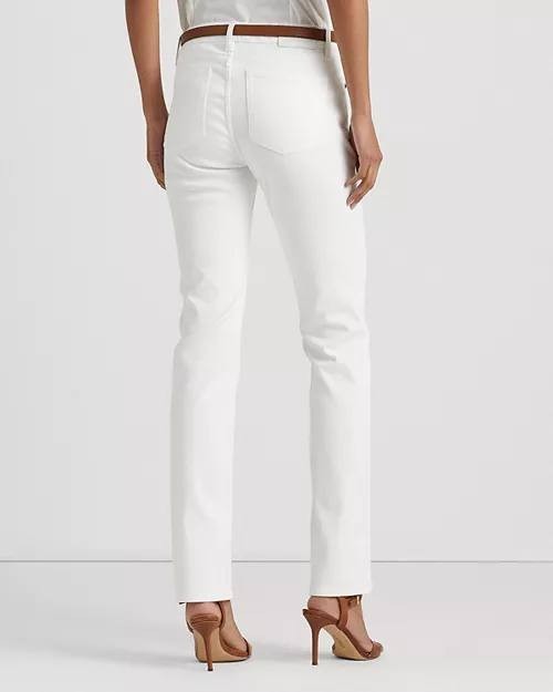 Lauren Ralph Lauren Mid‑Rise Straight Jeans White 6 NWT $125