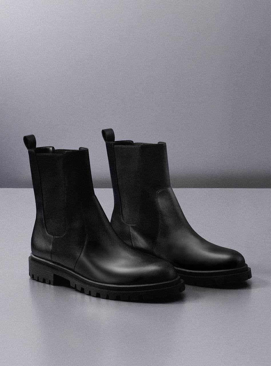 Arezzo Black Leather Boots 9B NIB MSRP $139