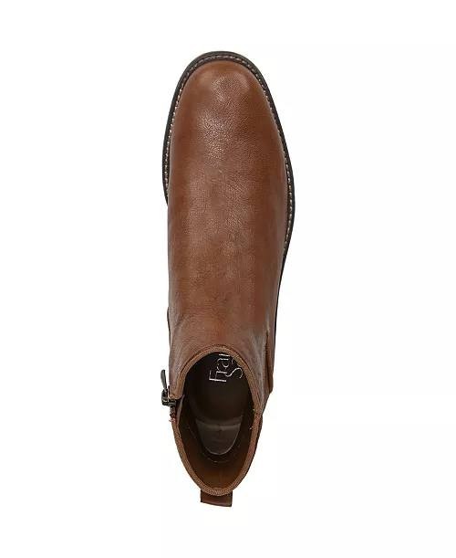 Franco Sarto Leather Booties 5M Cognac New in Box MSRP $190