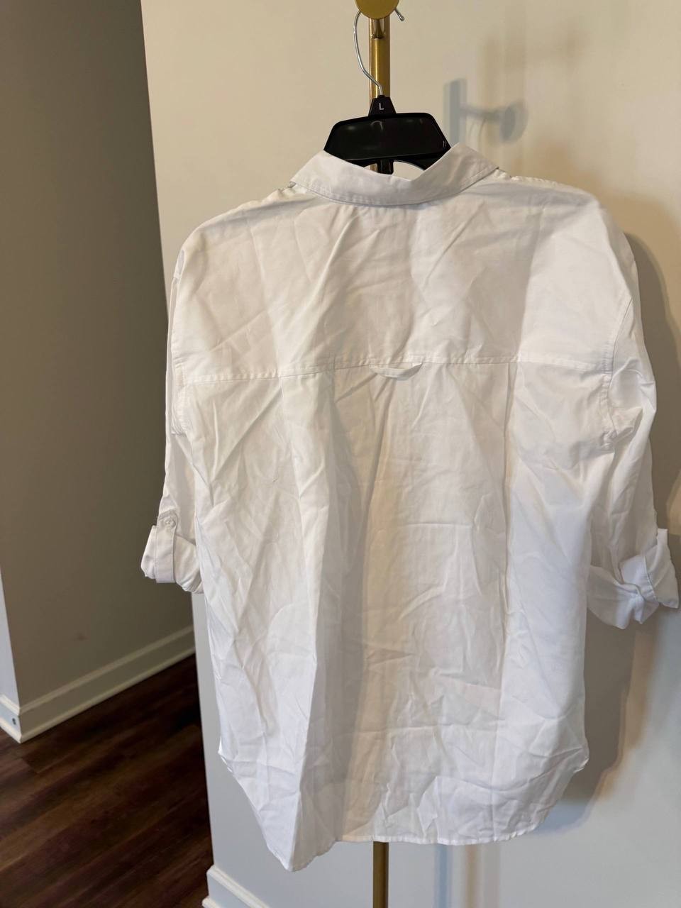 Gloria Vanderbilt Alanis Boat‑Neck BLOUSE White SIZE S NWT MSRP$48