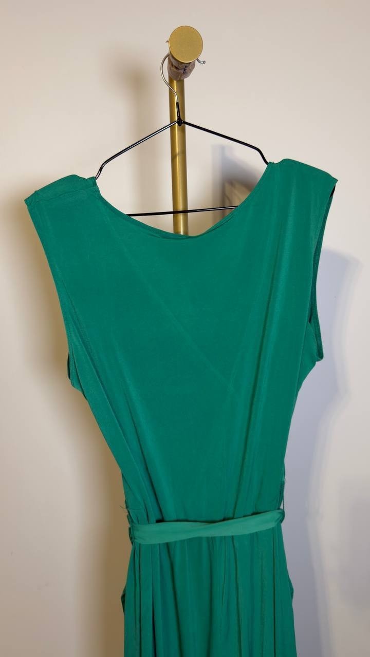 NY Collection Plus Sleeveless Surplice Belted Jumpsuit Green 3X NWT $70