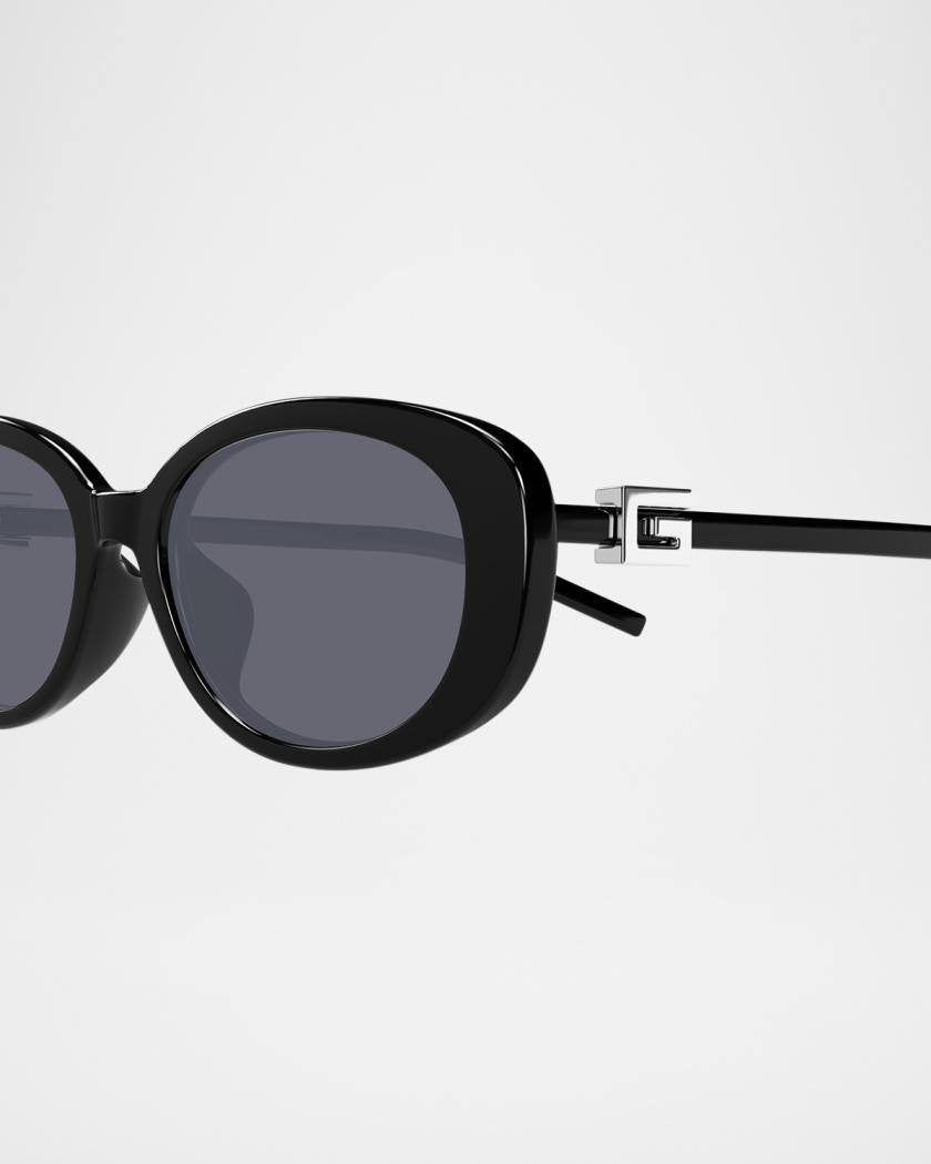 Gucci  Plastic  Cat‑Eye  Sunglasses  Shiny  Black  OS  NWOT  $430