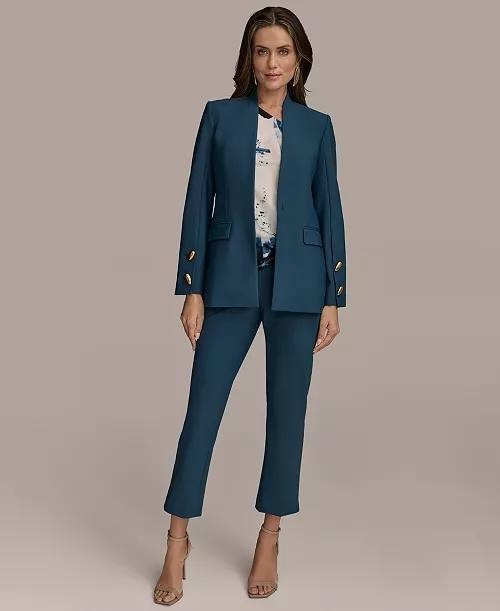 Donna Karan New York Slim-Leg Pants Green 10P NWT $109