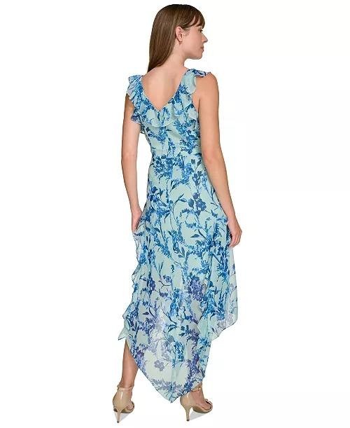 Tommy Hilfiger Provincial Floral Chiffon Dress Blue Multi 14 NWT $139