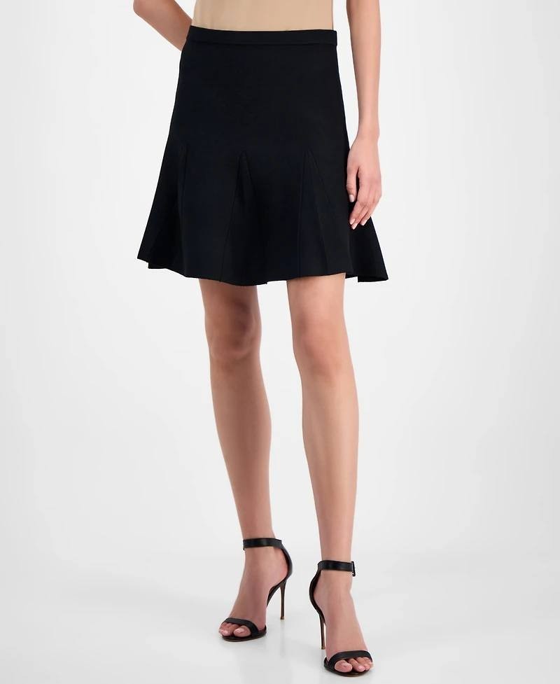 Tahari ASL Flair Pull-On Sweater Skirt M Black NWT $79