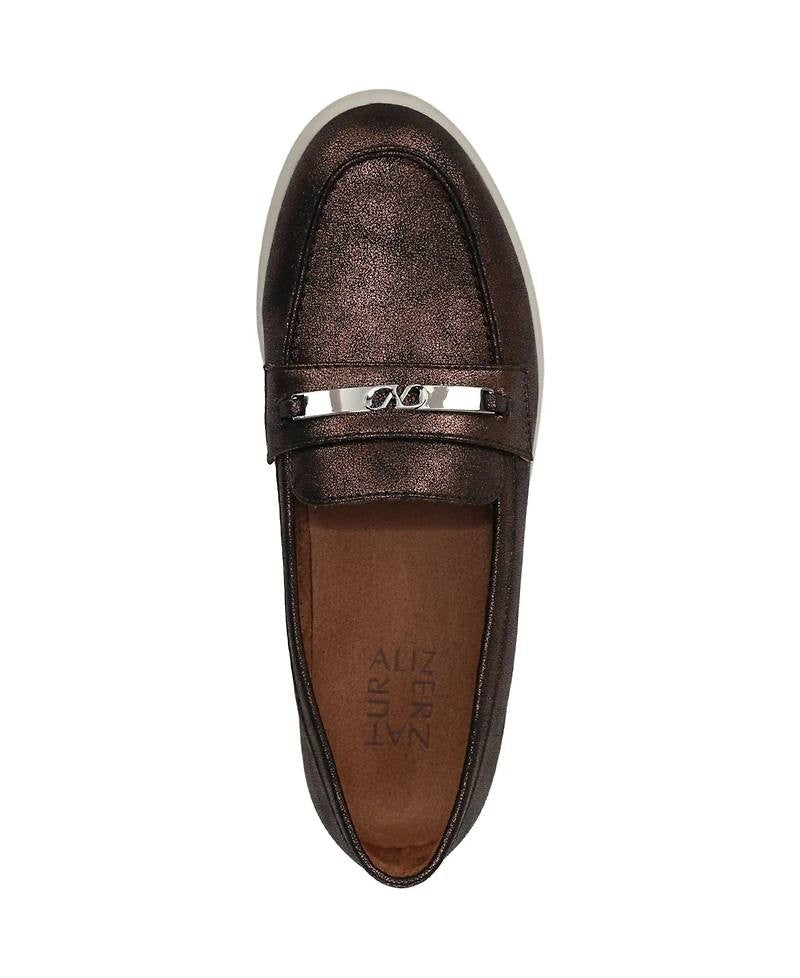 Naturalizer Dark Bronze Faux Leather Loafers 6.5W NIB MSRP $115