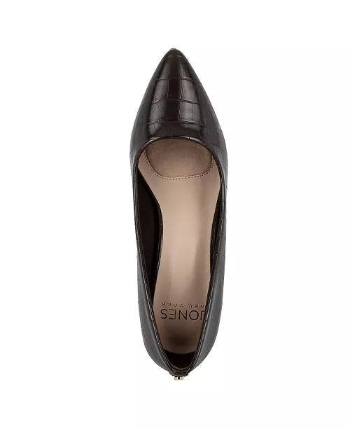 Jones New York Dark Brown Croco Polyurethane Dress Pumps 6M New in Box MSRP $69.