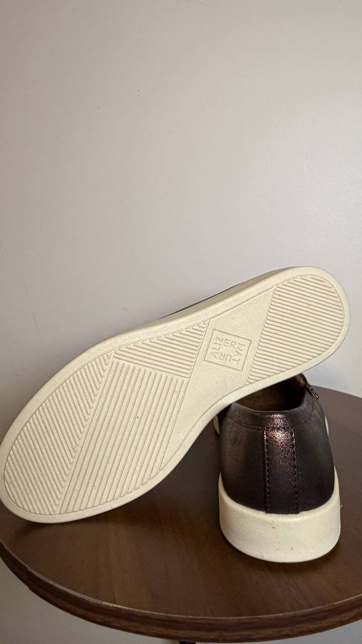 Naturalizer Dark Bronze Faux Leather Loafers 6.5W NIB MSRP $115