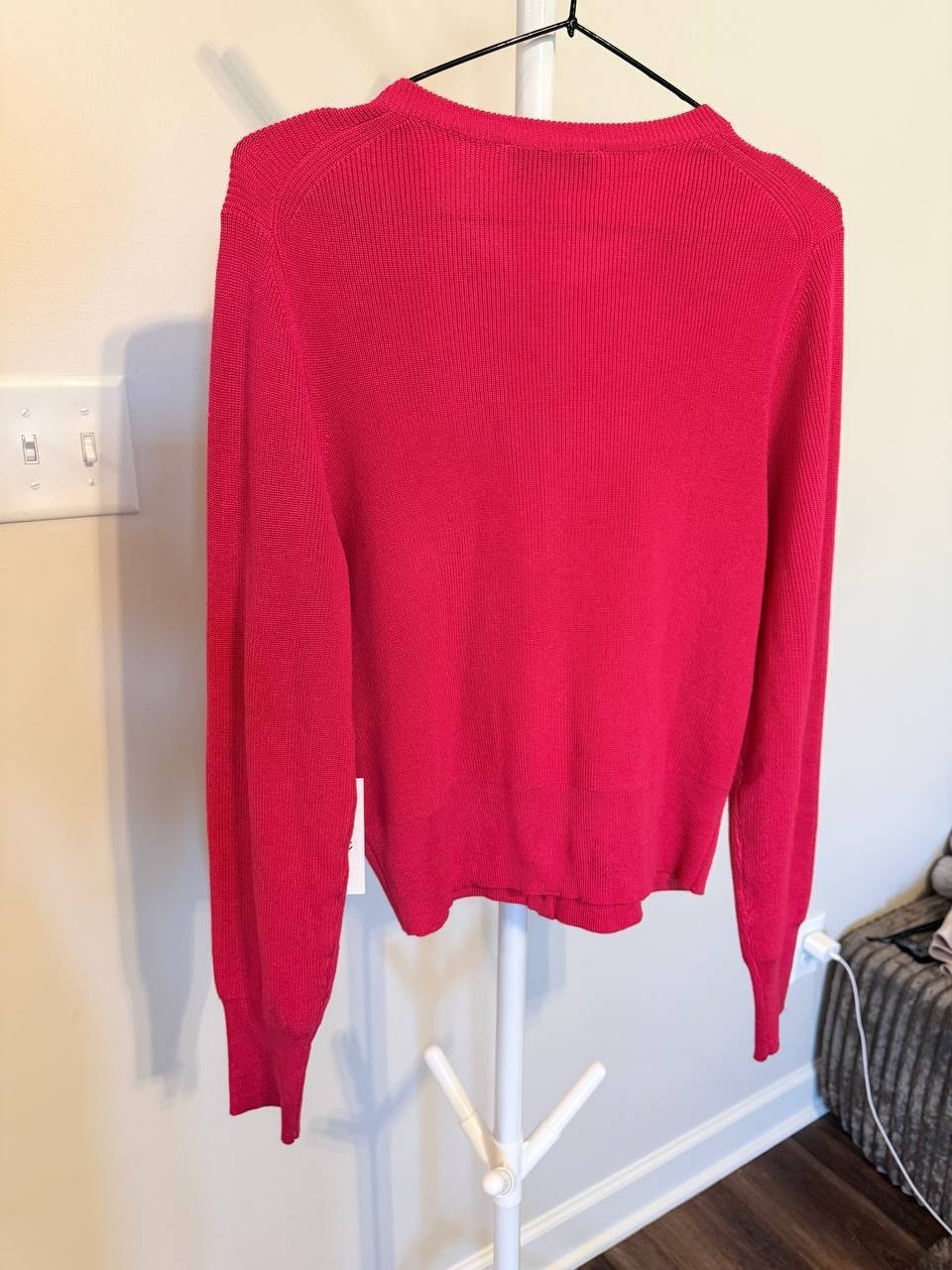CeCe Crewneck Cardigan – Bright Rose – Size M – NWT – $69