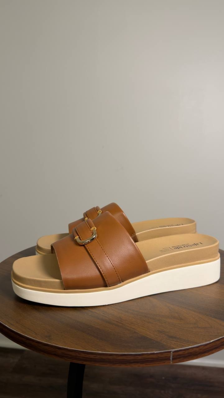 LifeStride  Platform  Sandals  Tan  7.5M  New  $80