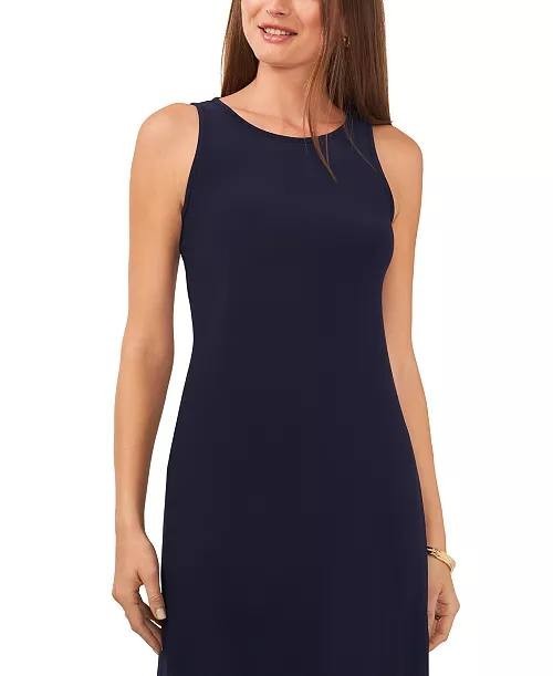 Vince Camuto Sleeveless Keyhole-Back Crewneck Maxi Dress Classic Navy M NWT $69