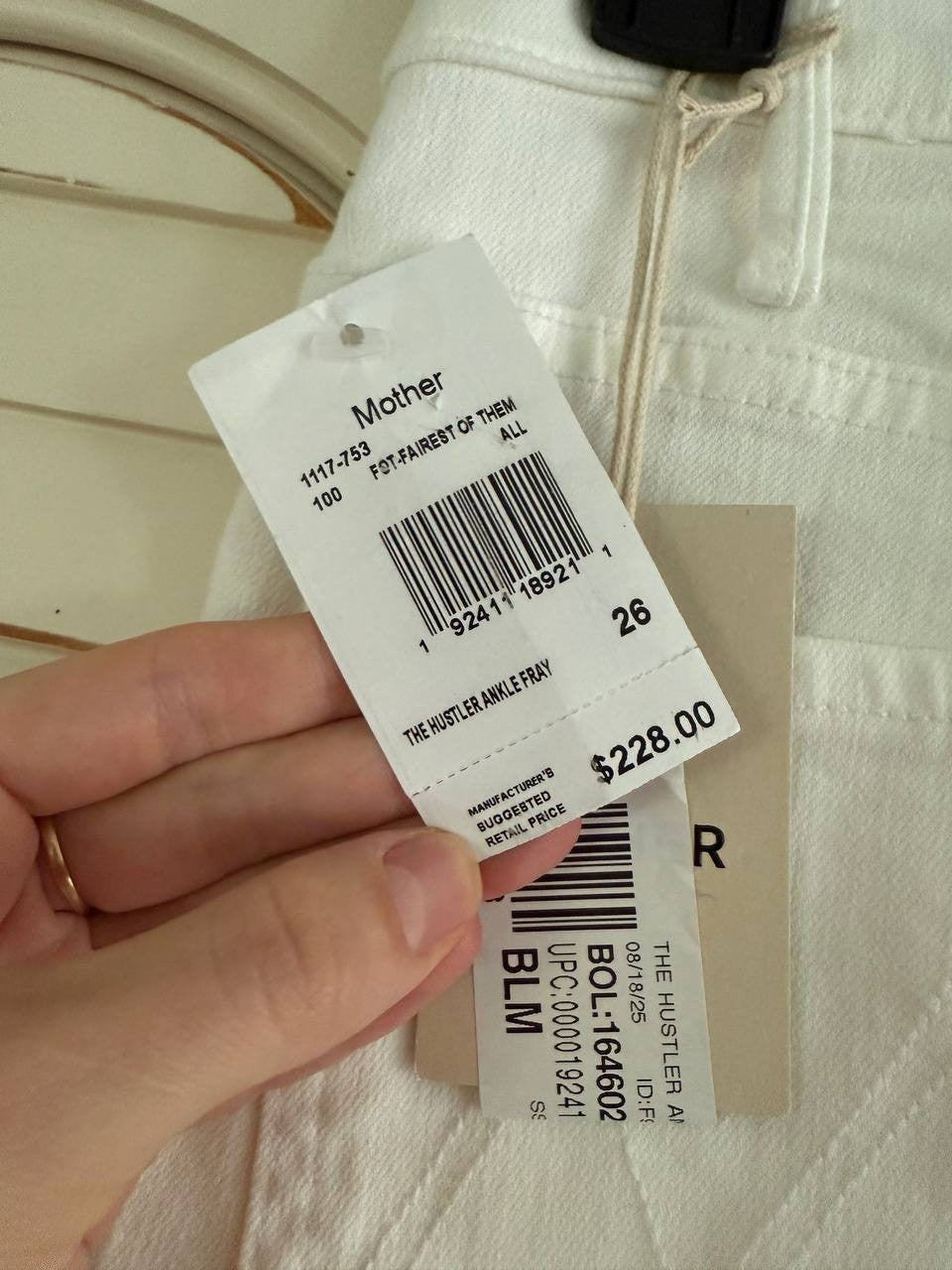 MOTHER The Hustler Ankle Fray – Fairest Of Them All, Size 26