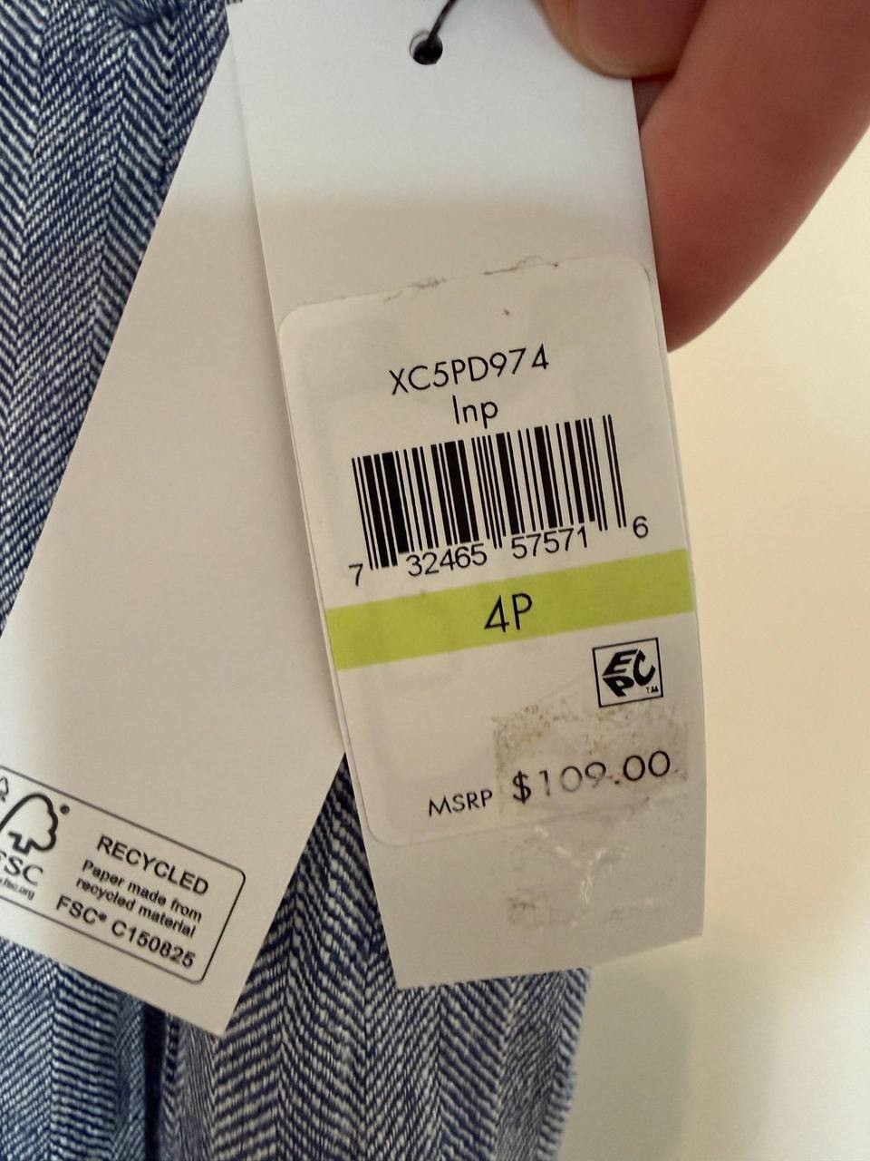 DKNY Petite High‑Rise Wide‑Leg Pants – Size 4P – NWT – $109