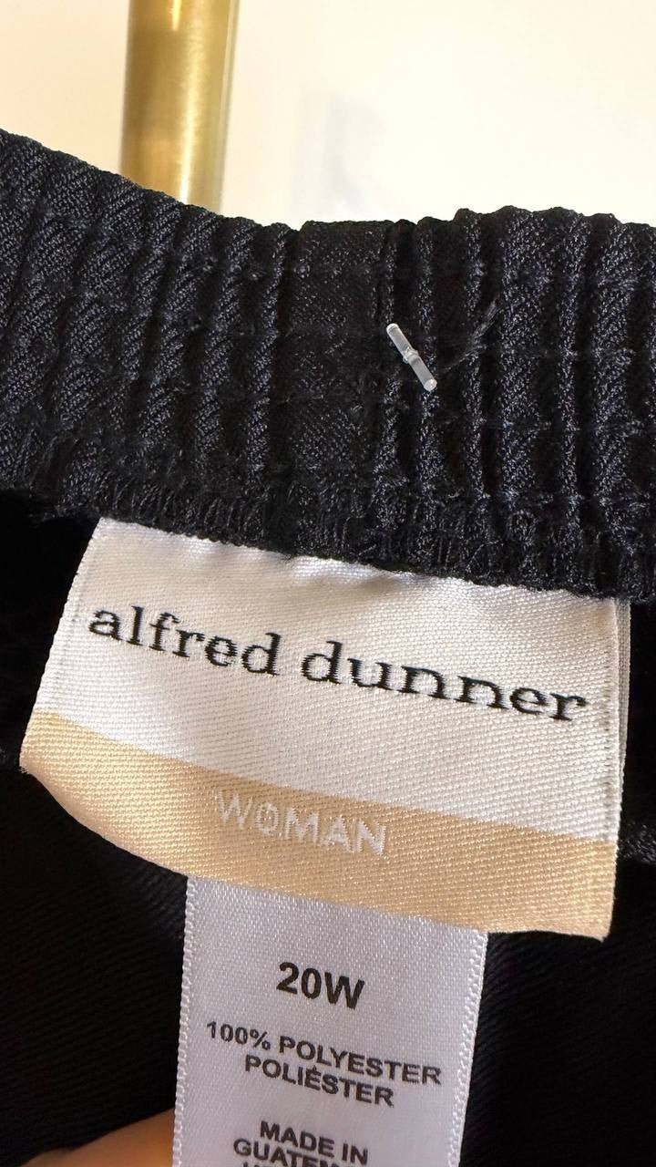 Alfred Dunner Women’s Plus Classics Average Length Pant Black 20W $42.50 NWT