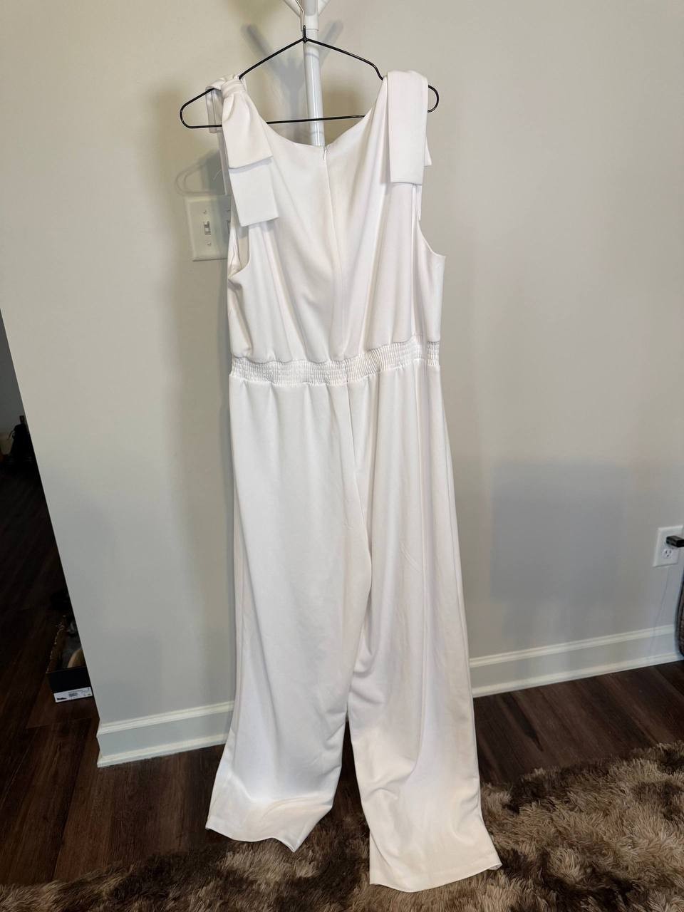 Kasper V‑Neck Bow‑Strap Jumpsuit – Size XL – NWT – $119