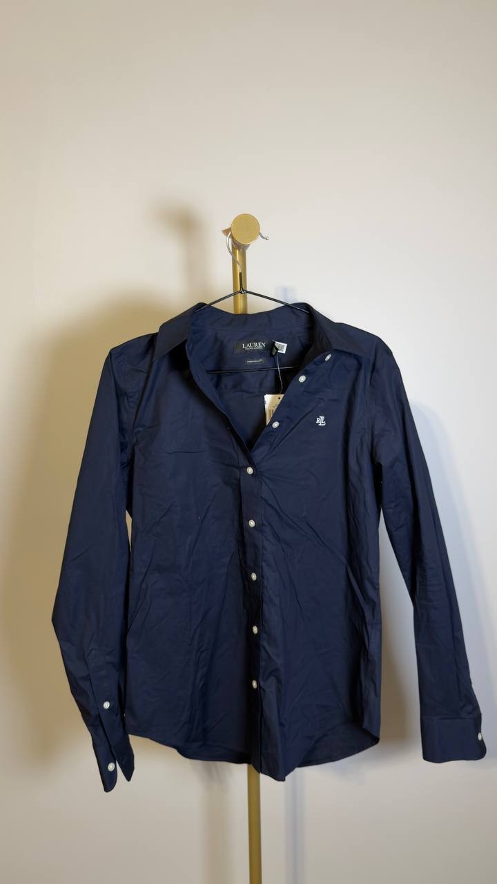 Lauren Ralph Lauren Non-Iron Straight-Fit Shirt Navy S NWT $99.50