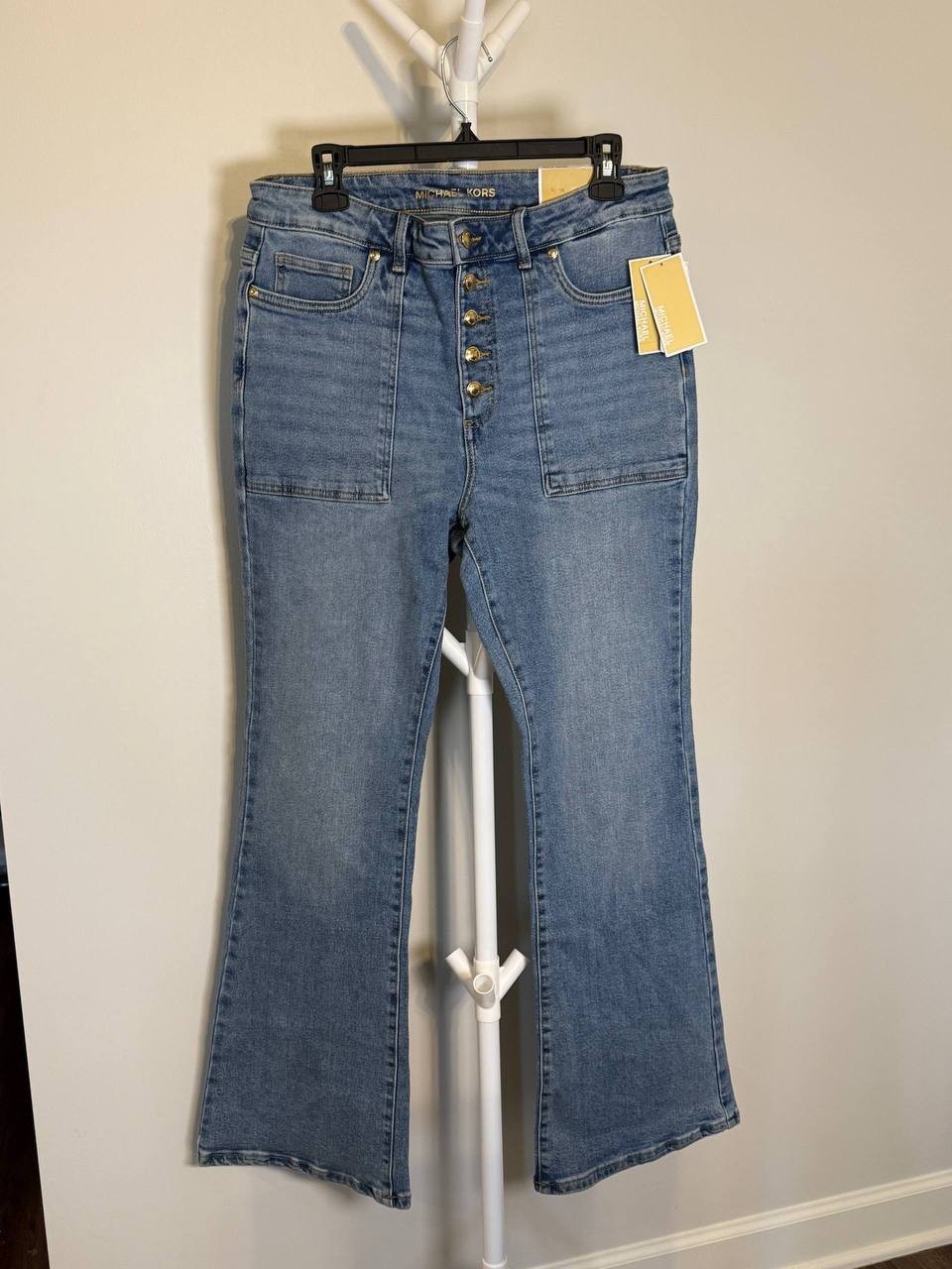 Michael Kors High-Waisted Button-Fly Jeans – Size 10 – NWT