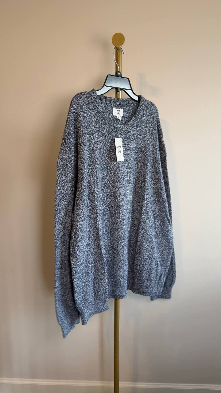 Mode of One Men’s Regular‑Fit Marled‑Knit Sweater Blue Asphalt XL NWT $69.50