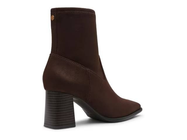 Anne Klein Paidge Bootie Dark Brown 8M Fabric Sock Fit Booties NWB MSRP $109