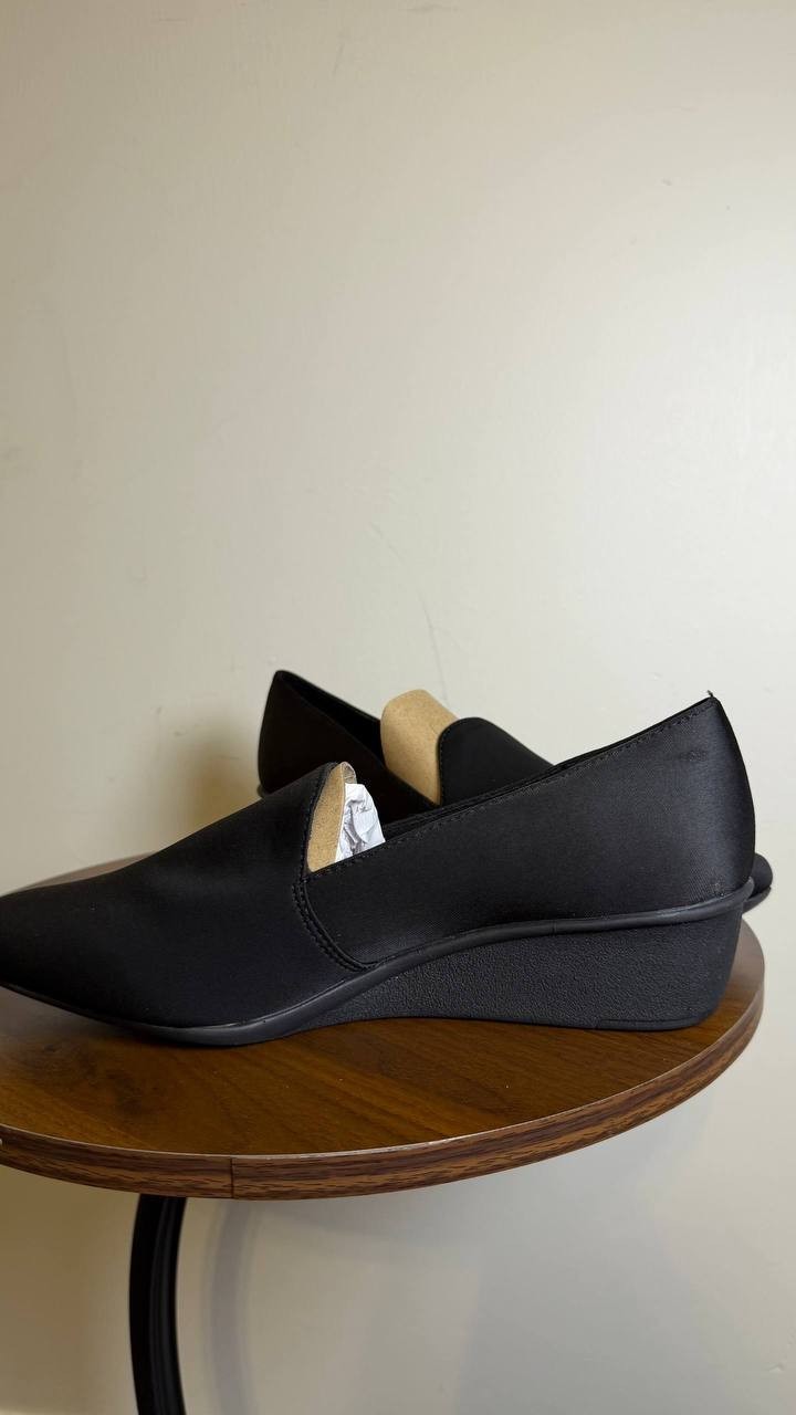 Anne Klein Black Man‑Made Slip‑On Loafers Size 9M NIB MSRP $85