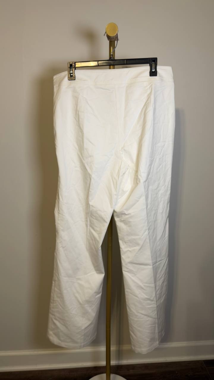 Karl Lagerfeld Paris Sailor Button Flare Leg Pant White 14 NWT $119