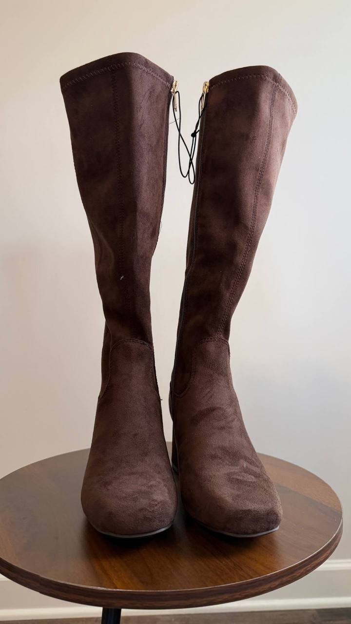 Jones New York Durana Knee High Boots Dark Brown 7M Man‑Made $109.50 NWB