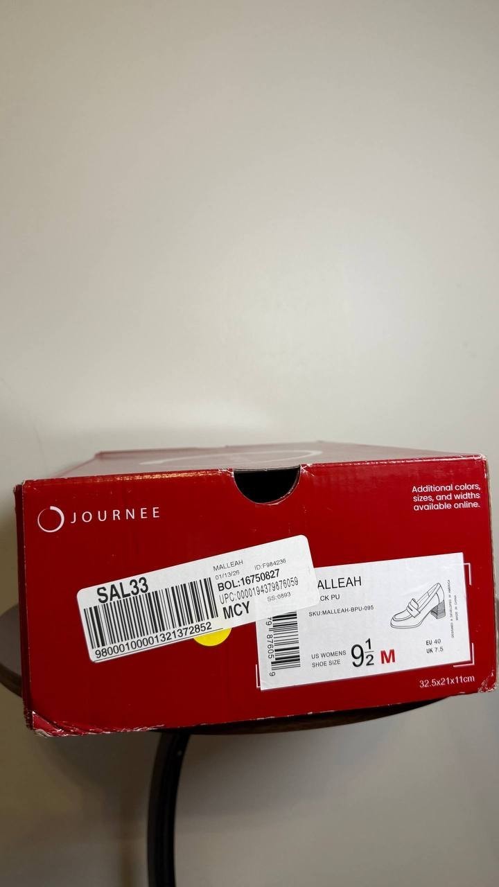 Journee Stacked Heel Pumps 9.5M Black Man‑Made New in Box MSRP $59.99