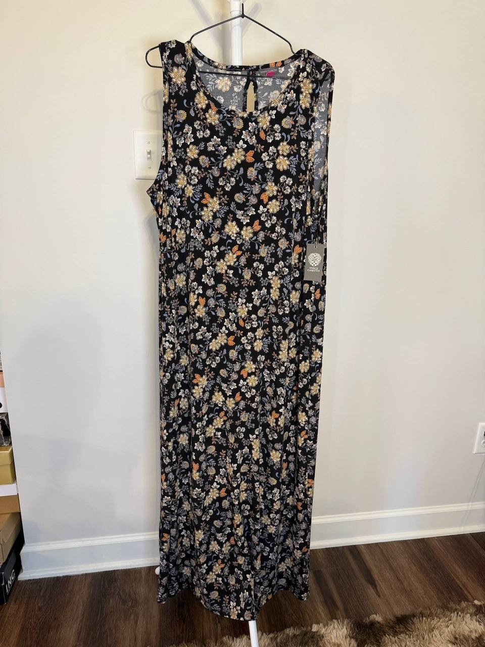Vince Camuto Floral Print Sleeveless Maxi Dress – Size XXL – NWT – $69