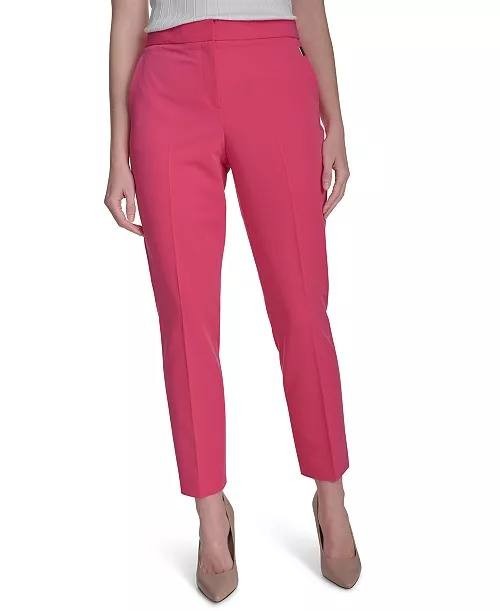 Tommy Hilfiger Sloane Mid‑Rise Slim Ankle Pants Rosette 0 NWT $99