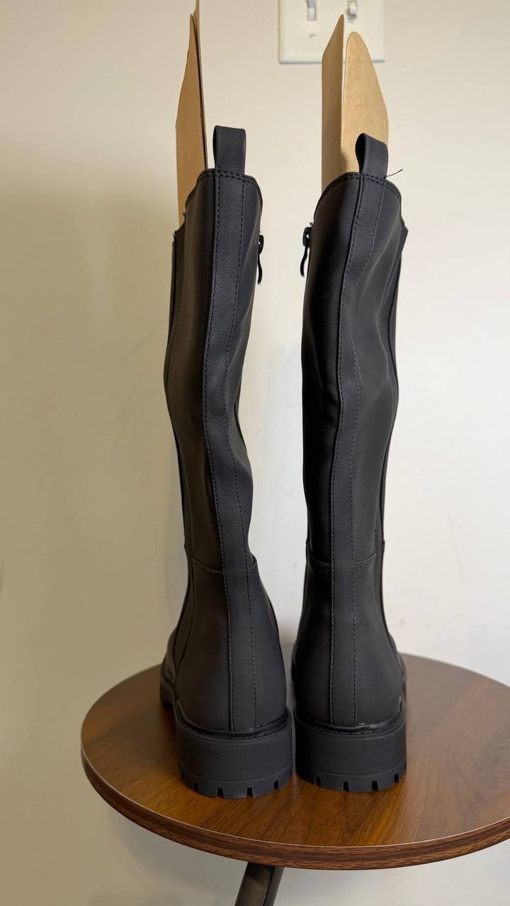Journee Collection Brandi Lug Sole Knee High Boots Vintage Black 8.5M NWB $122