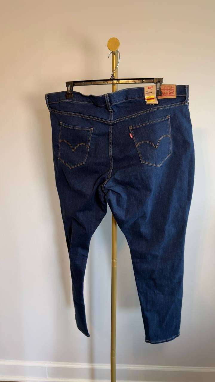 Levi’s 721 High Rise Skinny Jeans Plus Size 24W Indigo NWT $69.50