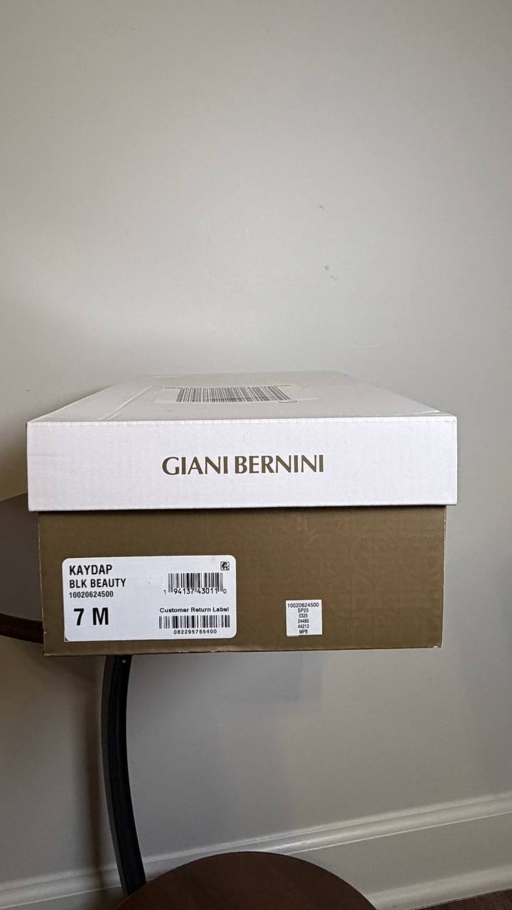 Giani Bernini Black Man‑Made Slip‑On Mules 7M NIB MSRP $89.50