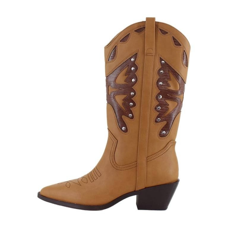 Madden Girl  Cowboy Boots  Natural Brown  7.5  New  $100