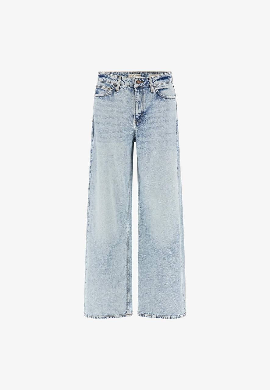 Guess Eco Bellflower Wide‑Leg Flared Jeans Blue 26x32 NWT $118