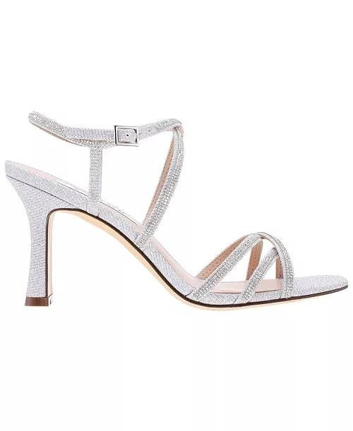 Nina  Dress  Sandals  Platino  Luna  Shine  9.5  M  New  $99