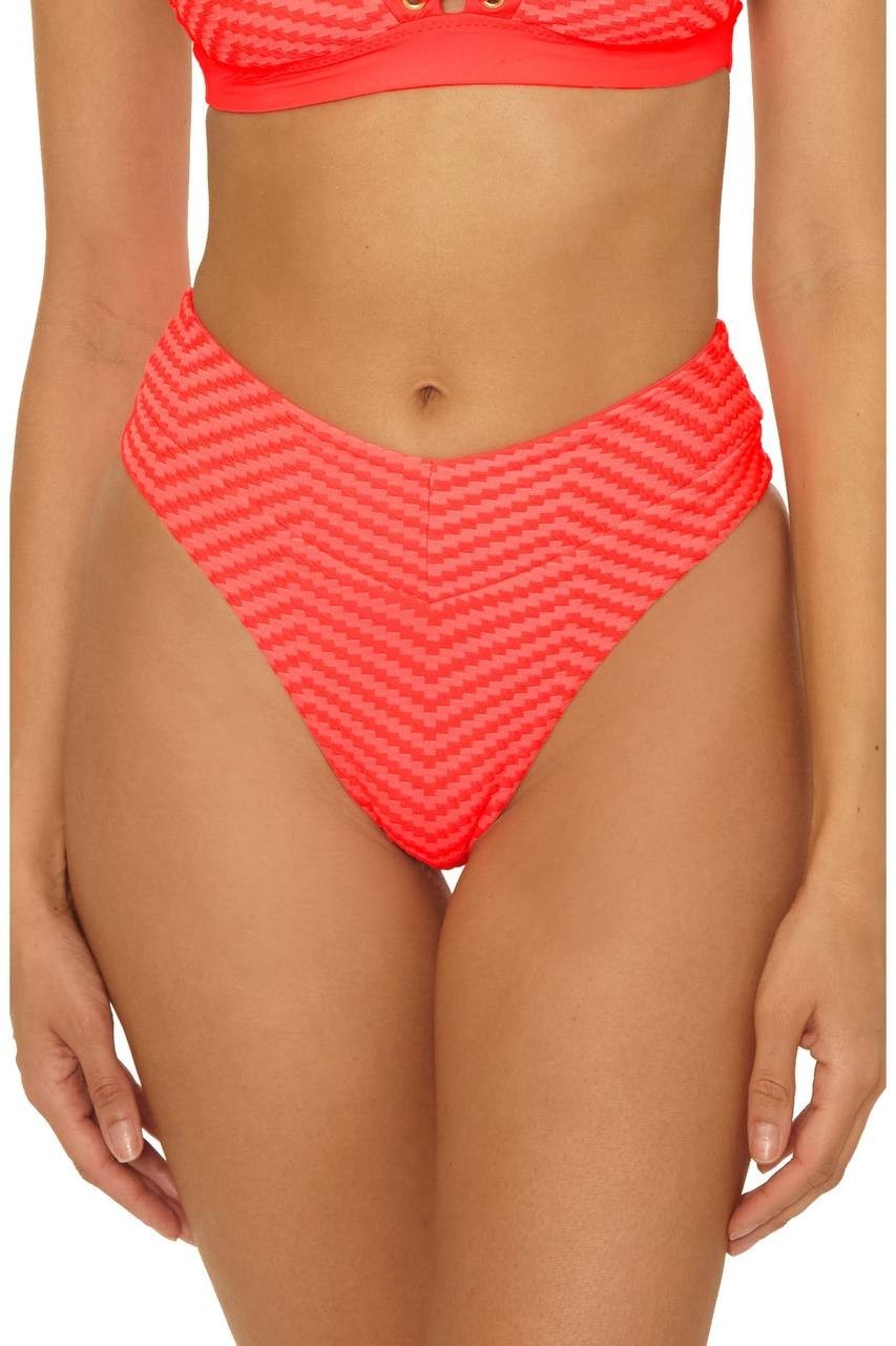 Becca Connect High Waist Bikini Bottoms Red M NWT $68