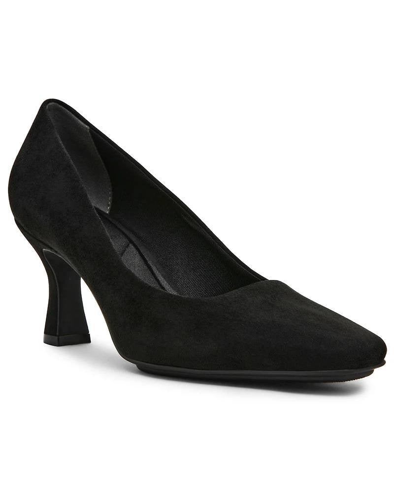 Anne Klein Prima Flared Heel Pumps Black 8M Slip‑On MSRP $95 NWOB