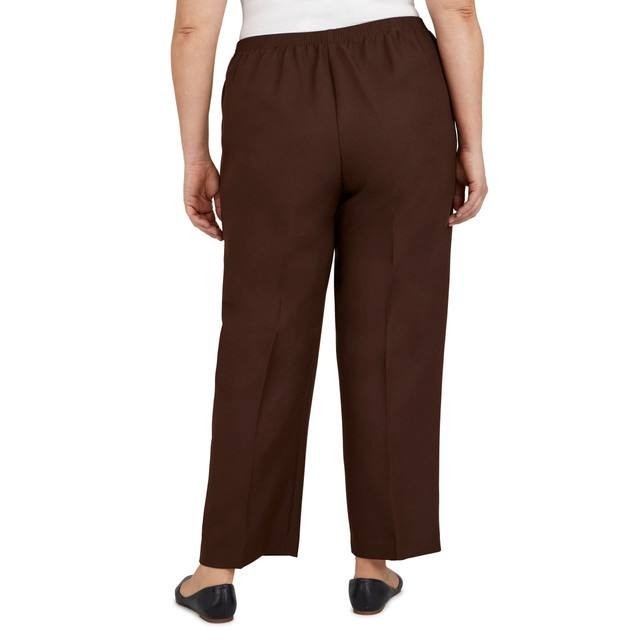 Alfred Dunner Women’s Plus Classics Average Length Pant – 20W – Brown $42.50 NWT