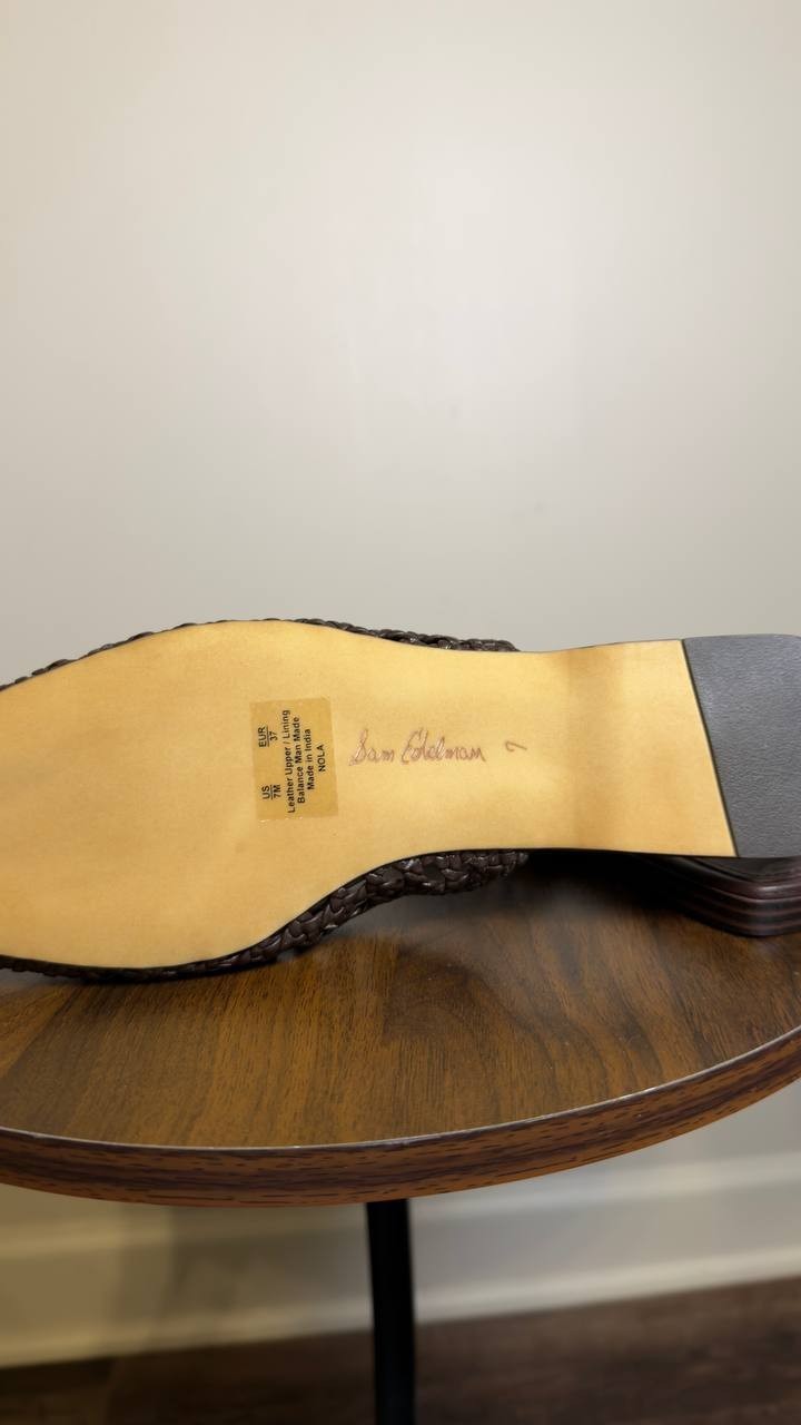 Sam Edelman Slide Mules Dark Brown 7 M New $140.00