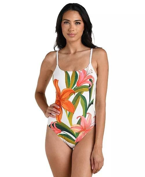 La Blanca Jungle Blossom Beaded One‑Piece Swimsuit Multi 10 NWT $160