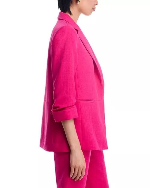 Tahari Women’s Single‑Button Blazer Pink Fuchsia Size 16 $148 NWT