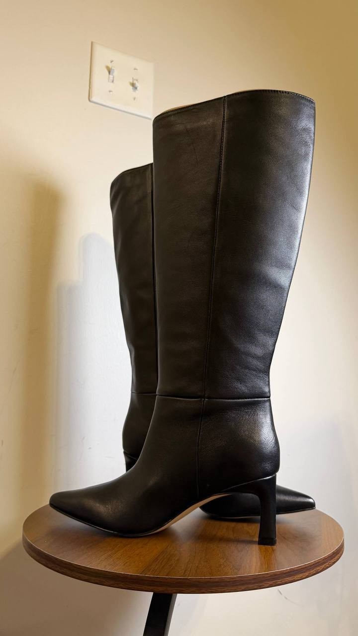 Nine West – Lorthey Dress Boots – Black – 6.5M – Leather – NWB