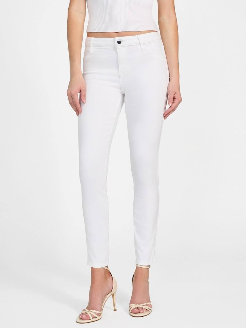 GUESS Eco Sexy Curve Mid-Rise Jeans White Size 24 New Without Tags, Denim