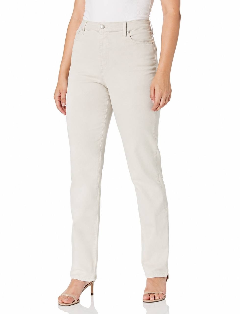 Gloria Vanderbilt Amanda Straight Jeans Stonewood 12 NWT $52