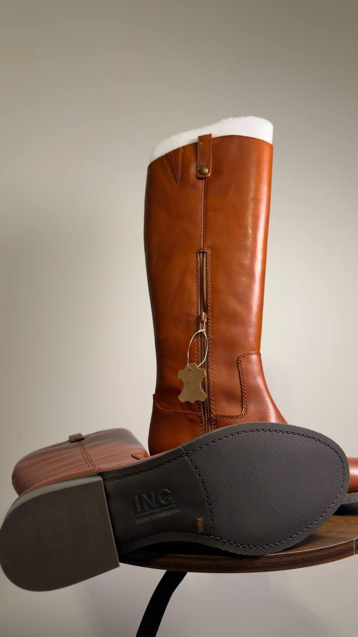 I.N.C.  Riding  Boots  Cognac  Leather  9M  WC  New  $189.90