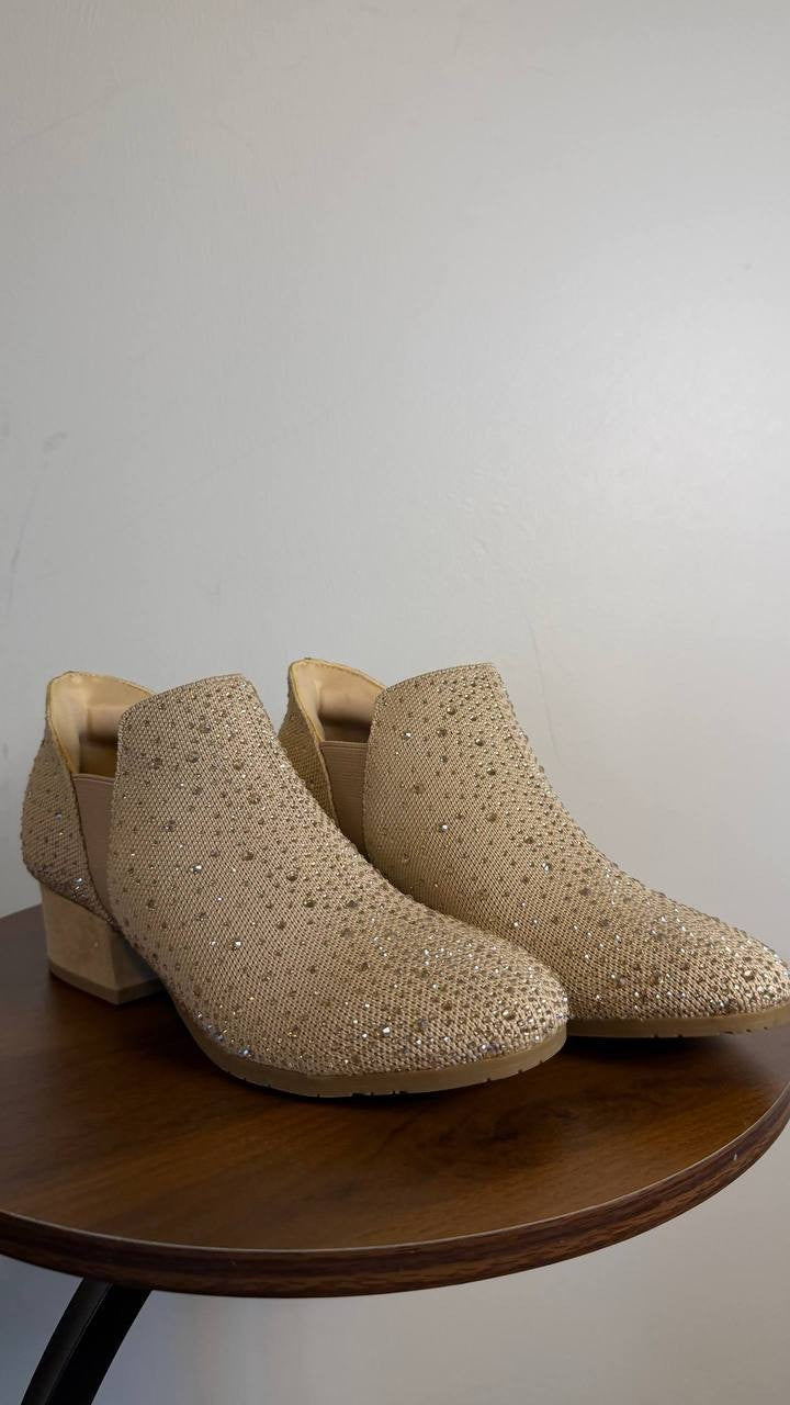 Kenneth Cole Reaction Side EZ Booties 5.5M Warm Taupe Knit Slip‑On NIB msrp$99