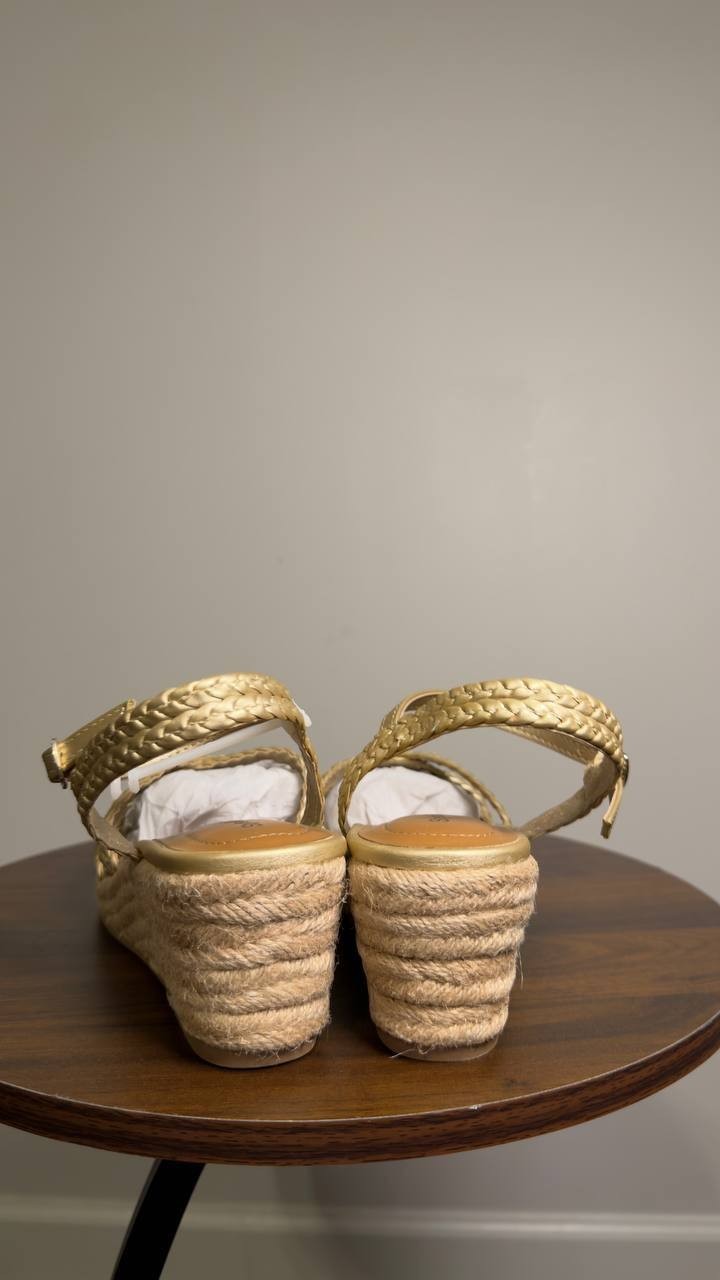 Style  &  Co  Wedge  Sandals  Gold  7.5M  New  $60