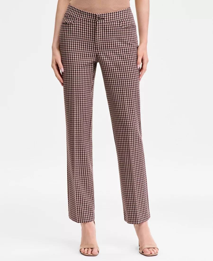 Anne Klein Bootcut Houndstooth Print Pants – Size 14 – NWT – $99