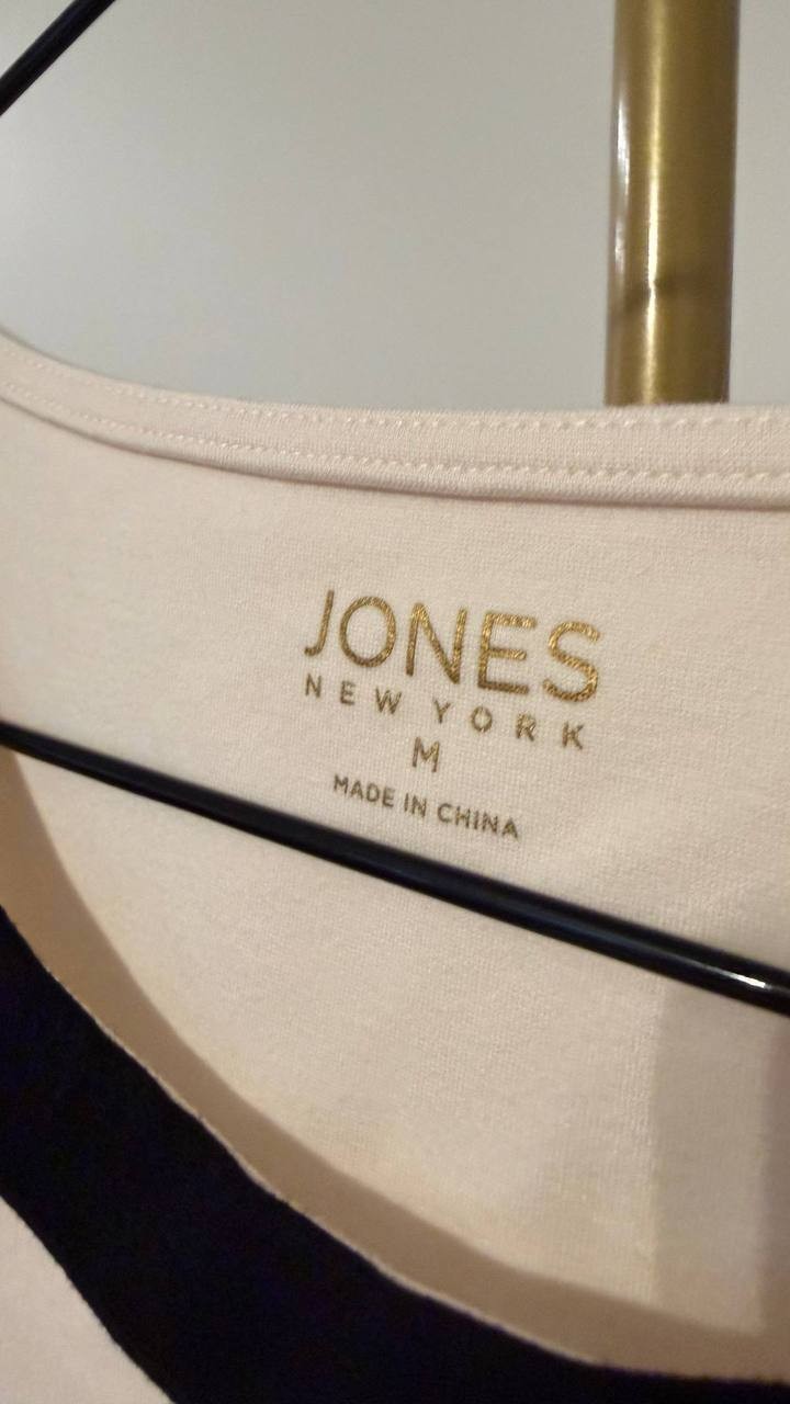Jones New York Drop Shoulder Serenity Knit Top Ivory M Good Condition msrp$59.50