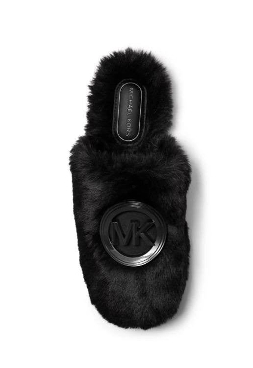 Michael Kors Ada Charm Slippers – Black – Size 6 – New Without Box